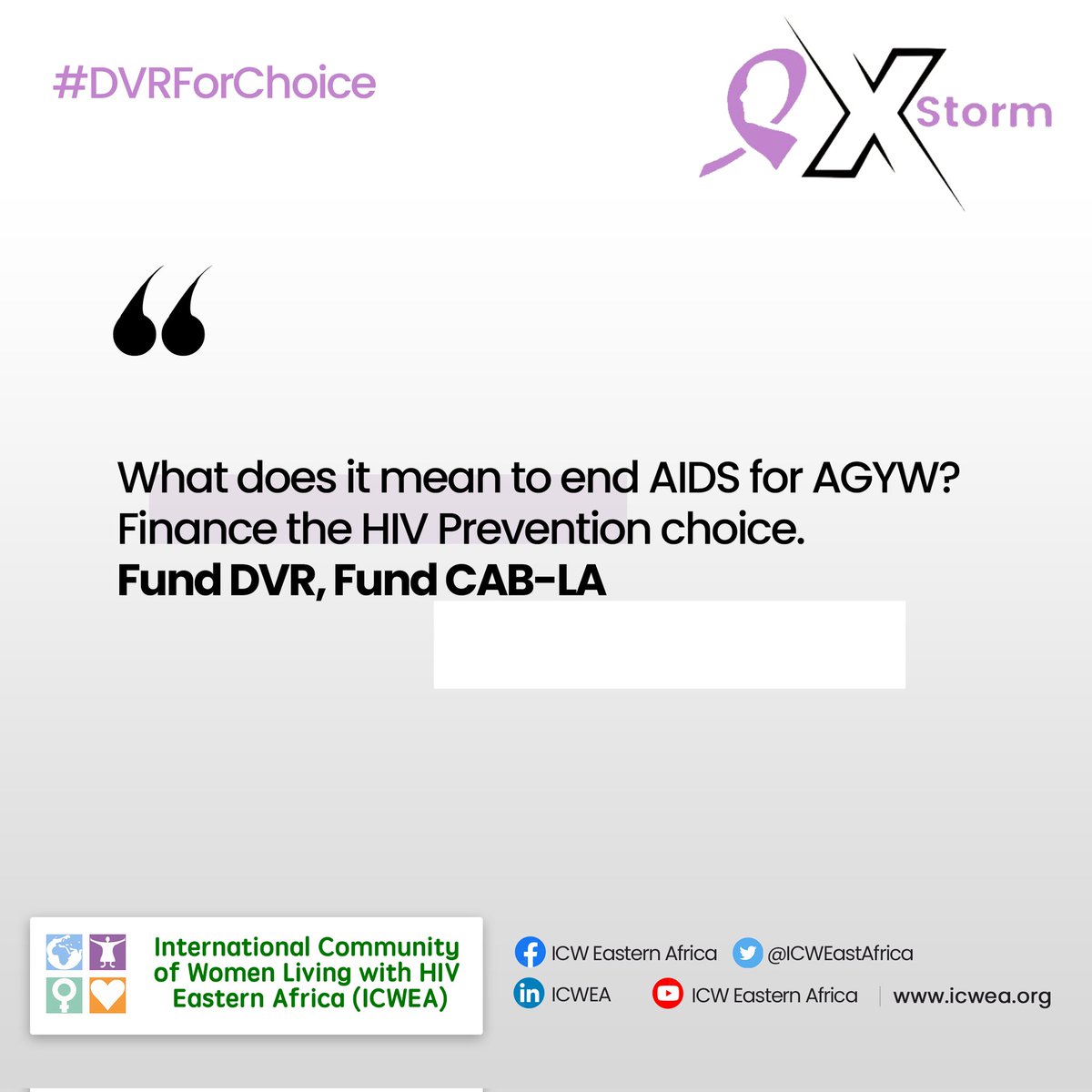 Do you know what exactly it means to end AIDS for AGYWs?? Our call is for the responsible stakeholders to fund the DVR and CAB-LA @HIVpxresearch @Winnie_Byanyima @mckatsug @KeiraShakie #Choicemanifesto #Preventionbychoice