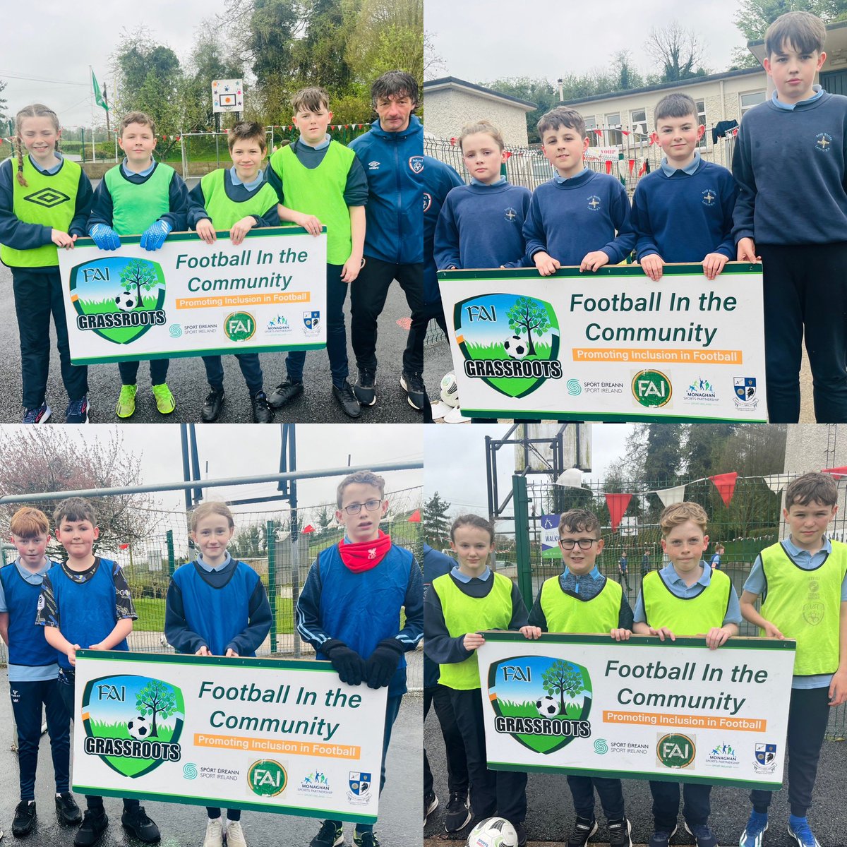 scoilbhrideNS's tweet photo. A hive of ‘active’ activity this morning…delighted to have Euan again this term &amp; excited about the weeks ahead ⚽️💚Happy &amp; on the move!🤗! @ActiveFlag @FAIreland @faischools @crudden_john #helpingourmindstosmile #fundamentalskills #opportunities #growinginconfidence #team https://t.co/sI335W4DWU