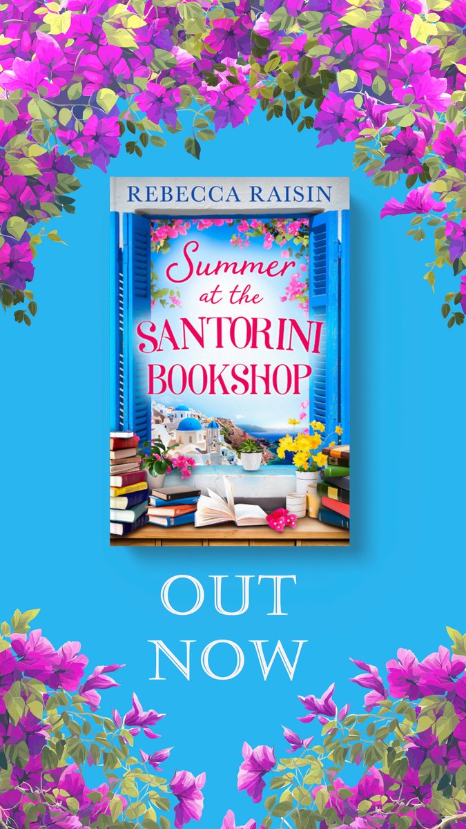 Summer at the Santorini Bookshop by @jaxandwillsmum is out now! Thanks @HQstories for this promo image. My review for the blog tour is in the previous post