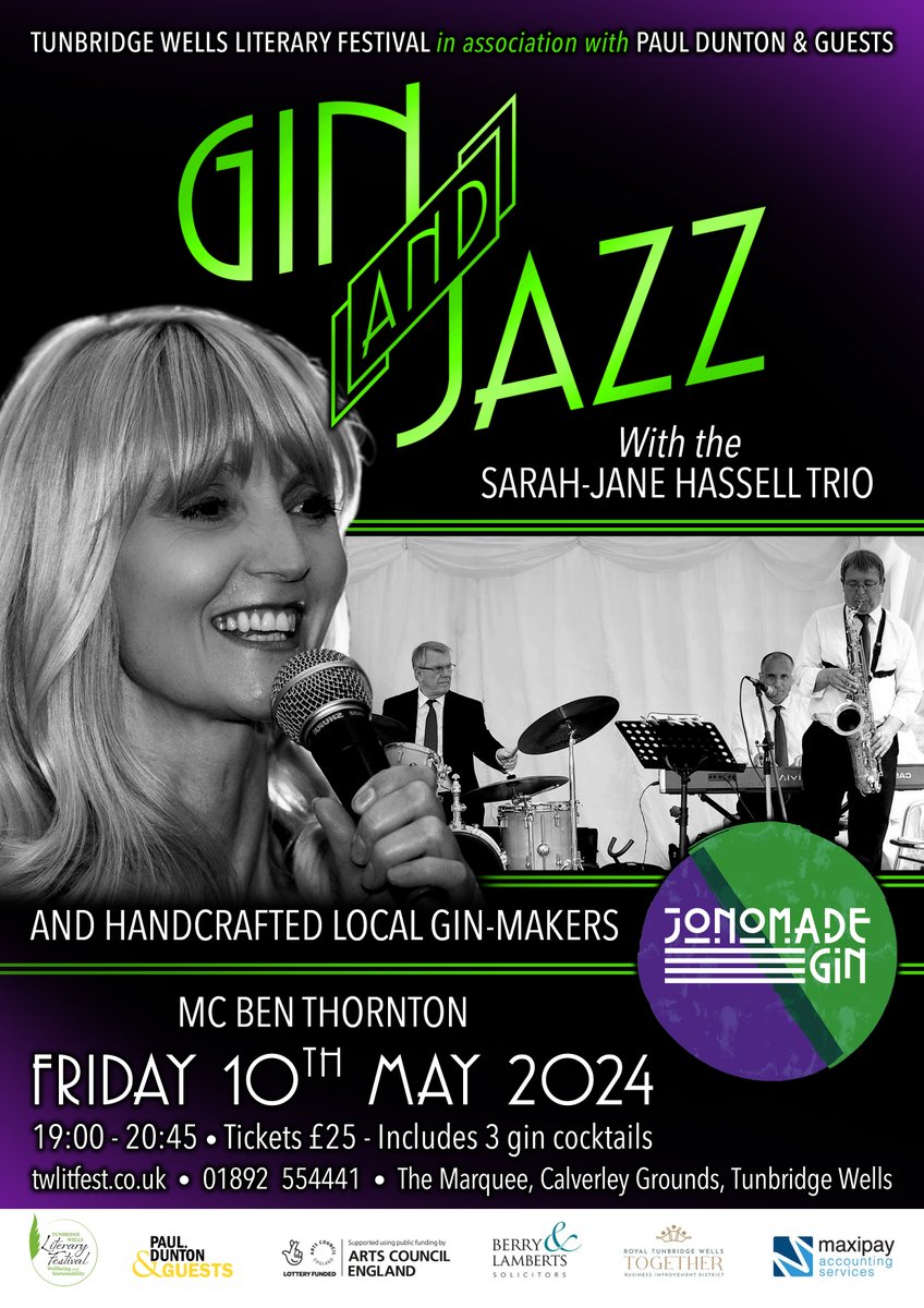 Don't forget to buy your tickets for our 'Gin and Jazz' night as part of TW Lit Fest! With the Sarah-Jane Hassell Trio playing an incredible mix of Jazz classics and Americana-inspired tunes, it's not to be missed! Book your tickets now at: theamelia.co.uk/whats-on/gin-a…