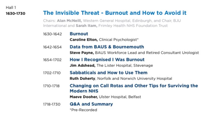 JoeUrol's tweet photo. Ergnomics helps improve longevity… The Invisible threat? Recognising Burnout!
@mcneill_alan @sarah_itam deliver the survival session- Tips/ Experience/Sabbaticals/On-call Rotas. @BAUSurology #StevePayne Caroline Elton @jimadshead @RooDoherty Maeve Dooher https://t.co/yRrhEaNQnI