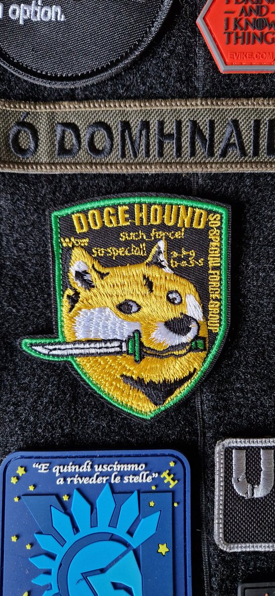New patch day. Much drip, Very Happyness, Such Operator. 
#airsoft #milsim #patch #patchwall #moralpatch