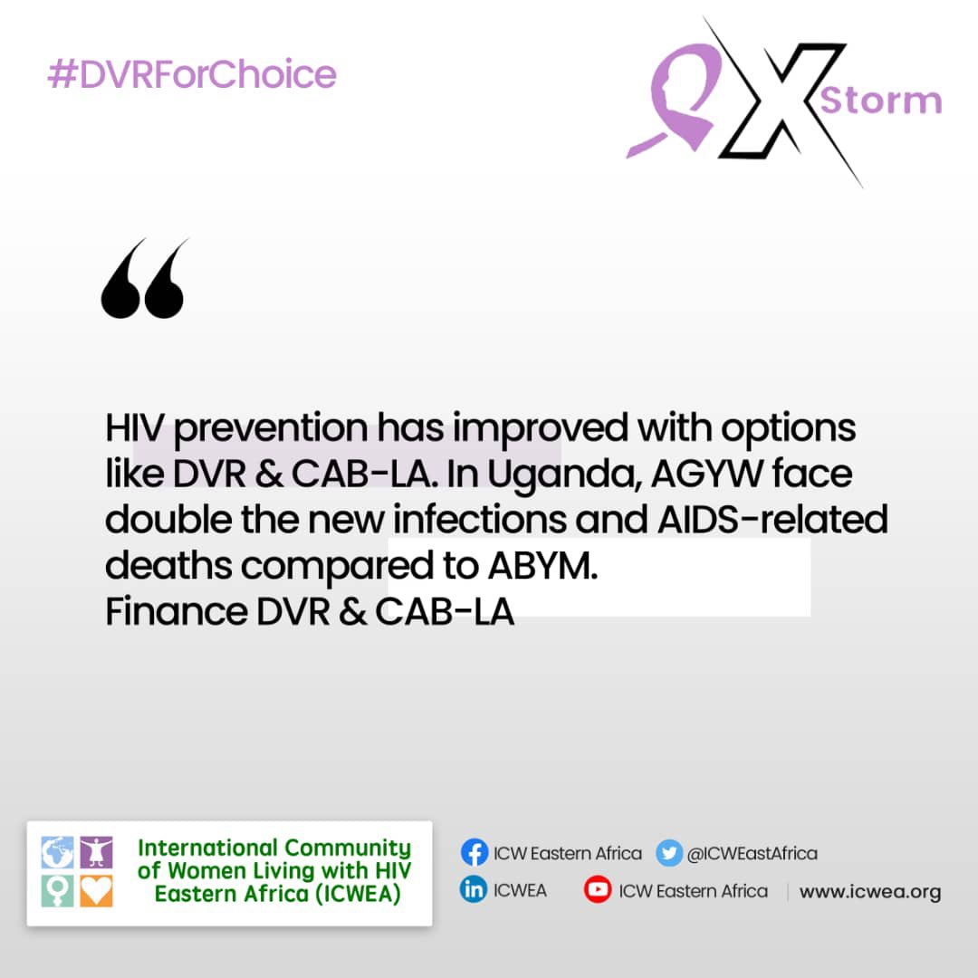 Availability of the Dapivirine Vaginal Ring and the CAB-LA as HIV prevention tools should be in quantity and accessible just as condoms are. @Aidsfonds
@ICWEastAfrica @UNAIDS 
@GlobalFund @PEPFAR
@Jnkengasong @aidscommission
@unwomenuganda
#OptionsForHer
#ChoiceManifesto