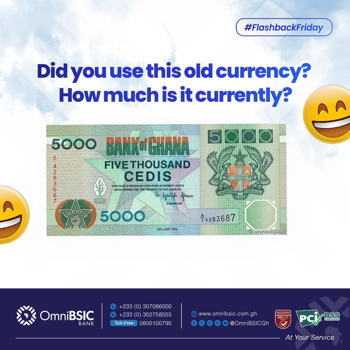 How much is this currently? 🤔 

#OmniBSICBank #AtYourService
omnibsic.com.gh
