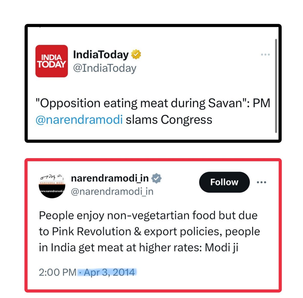 Hypocrisy of Modi..