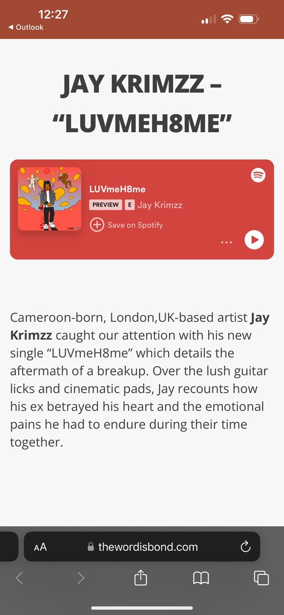 I Ts • K R I M Z Z 🗣🤘🏾 (@jaykrimzz) on Twitter photo Shout out <a href="/thewordisbond/">The Word Is Bond</a>
Good music will always be understood.
Listen to the new album below 👇
fanlink.tv/DemosofaSimpyK… Shout out <a href="/thewordisbond/">The Word Is Bond</a>
Good music will always be understood.
Listen to the new album below 👇
fanlink.tv/DemosofaSimpyK…