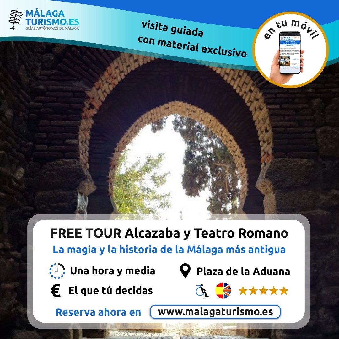 Viaja a través del tiempo en este Free Tour por la Alcazaba de Málaga y el Teatro Romano y descubre su historia, anécdotas, ¡y la mejor vista de Málaga! +Info 👉 malagaturismo.es/free-tour-alca… #malagaturismoes #freetourmalaga #malagaturismo #malagaciudadgenial