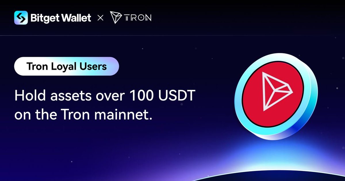 #TRONICS, holding over 100 USDT on the #TRONNetwork could receive rewards! 😉 Check out BWB points on @bitgetwallet for details. 👇