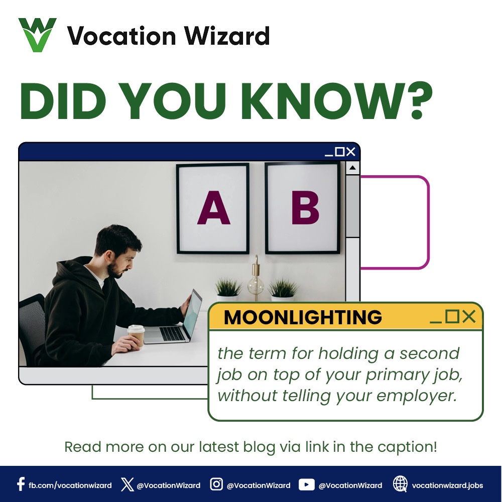 Generally, it is not illegal. But you have to take note that there should be no conflict of interest between your jobs, and make sure your performance is not affected on both companies.☝🏼 SOURCE: dictionary.cambridge.org/us/dictionary/… NEW BLOG! vocationwizard.jobs/blog-post/57/F… #FactsFriday