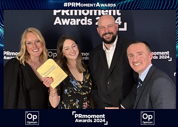 CumberlandBS's tweet photo. Last night colleagues from our marketing team attended the 2024 PRmoment awards ceremony.

We’re humbled to have WON the award for ‘Financial Services Sector Campaign Of The Year’ for our B2B PR activity supporting Scotland’s hospitality sector. 🎉

#Kinderbanking #hospitality https://t.co/1iFf6t4OP1