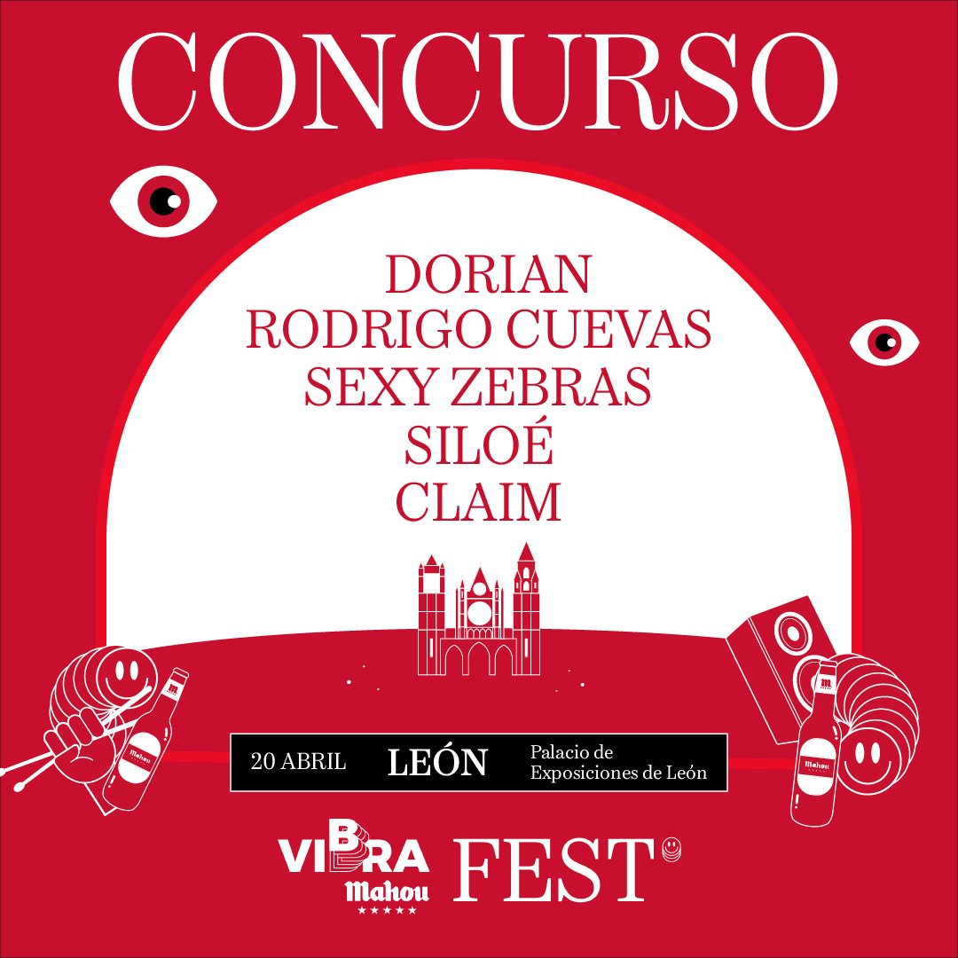 ✨🍻CONCURSO VIBRA MAHOU FEST LEÓN🍻✨ Una semana para disfrutar de un plan 10 con los colegas en León, ¿cómo conseguir las últimas entradas?👐 1. Sigue a @vibramahou 2. Comenta con quién irías y porque no podéis perdéroslo (¡Sé original y serán tuyas!)