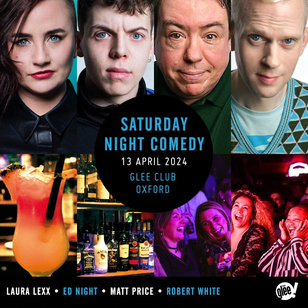 In need of a laugh this weekend? We've got you covered! 🙌 We'll be joined by this absolutely stacked line-up of side-splitting comics 👇 ⭐️ @lauralexx ⭐️ @_ednight ⭐️ @mattpricecomic ⭐️ @robertwhitejoke Treat yourself 🎟 bit.ly/OxfordWeekendC…