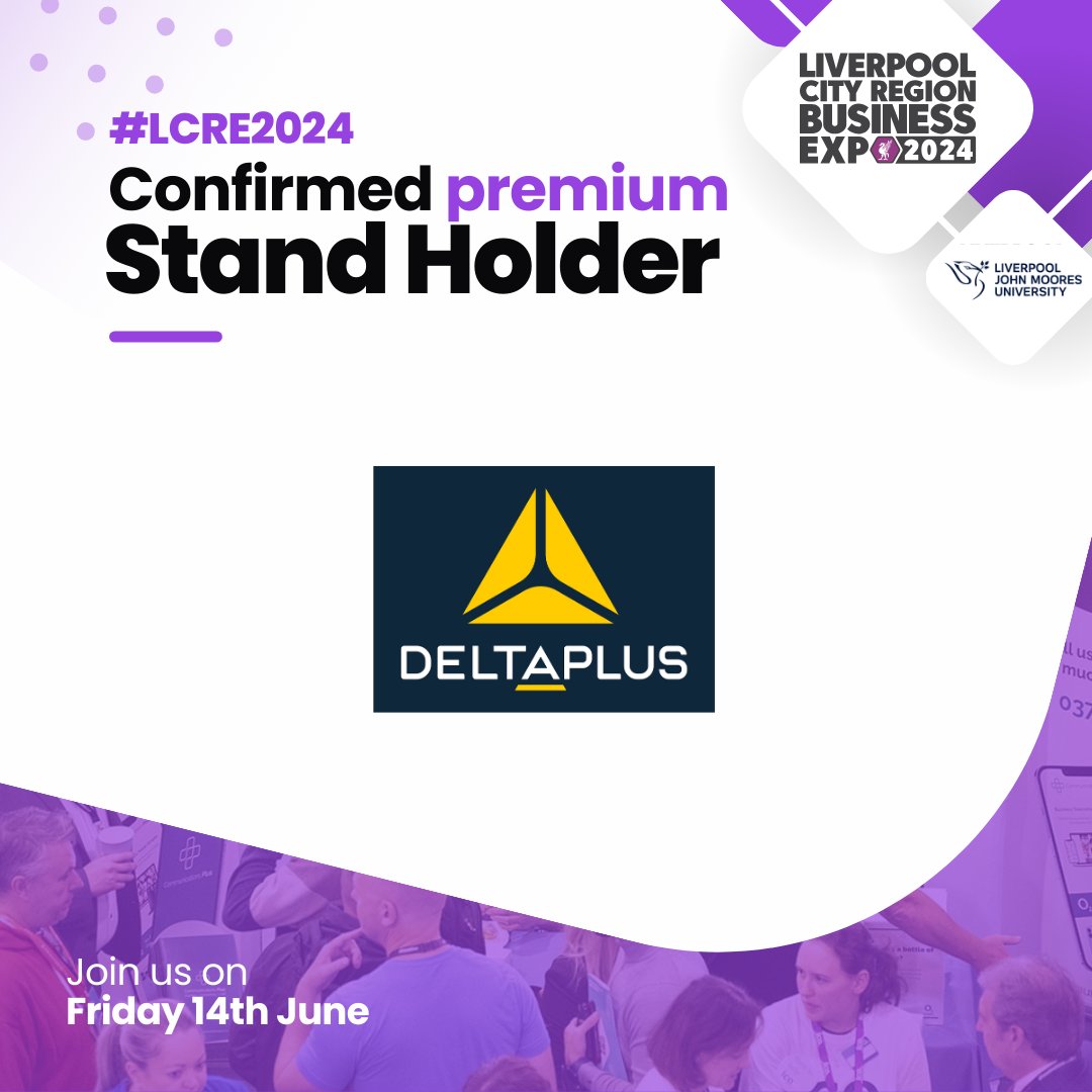 #LCRE2024 Premium Stand Holder Announcement! ⚡️ We are very happy to share that Delta Plus are one of the amazing premium stand holders for the Liverpool City Region Business Exhibition 2024… 😊 Visit their website to find out more about what they do: deltaplus.eu