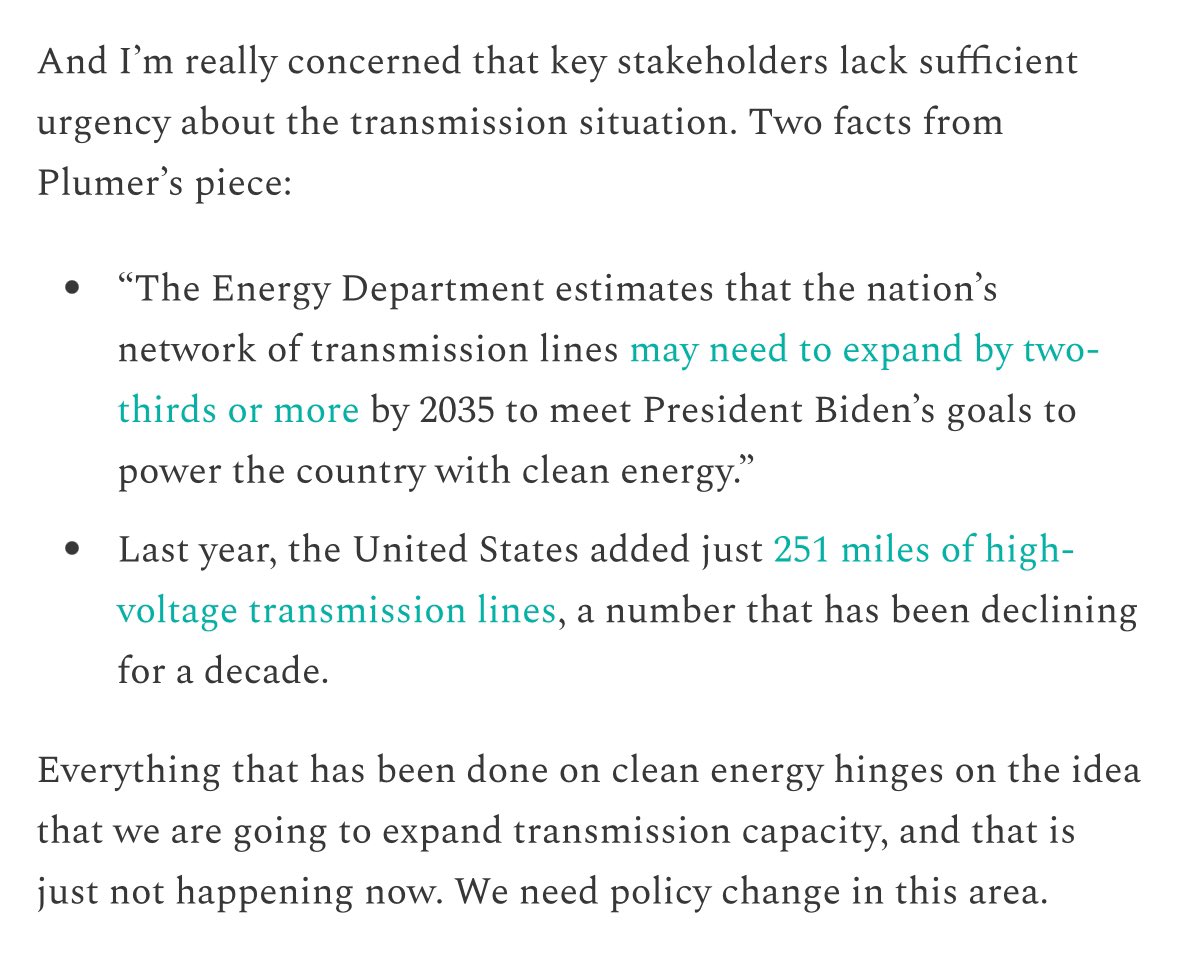 I’m really worried that the urgency of doing something on transmission has not broken through with Democrats in Congress. slowboring.com/p/friday-grab-…