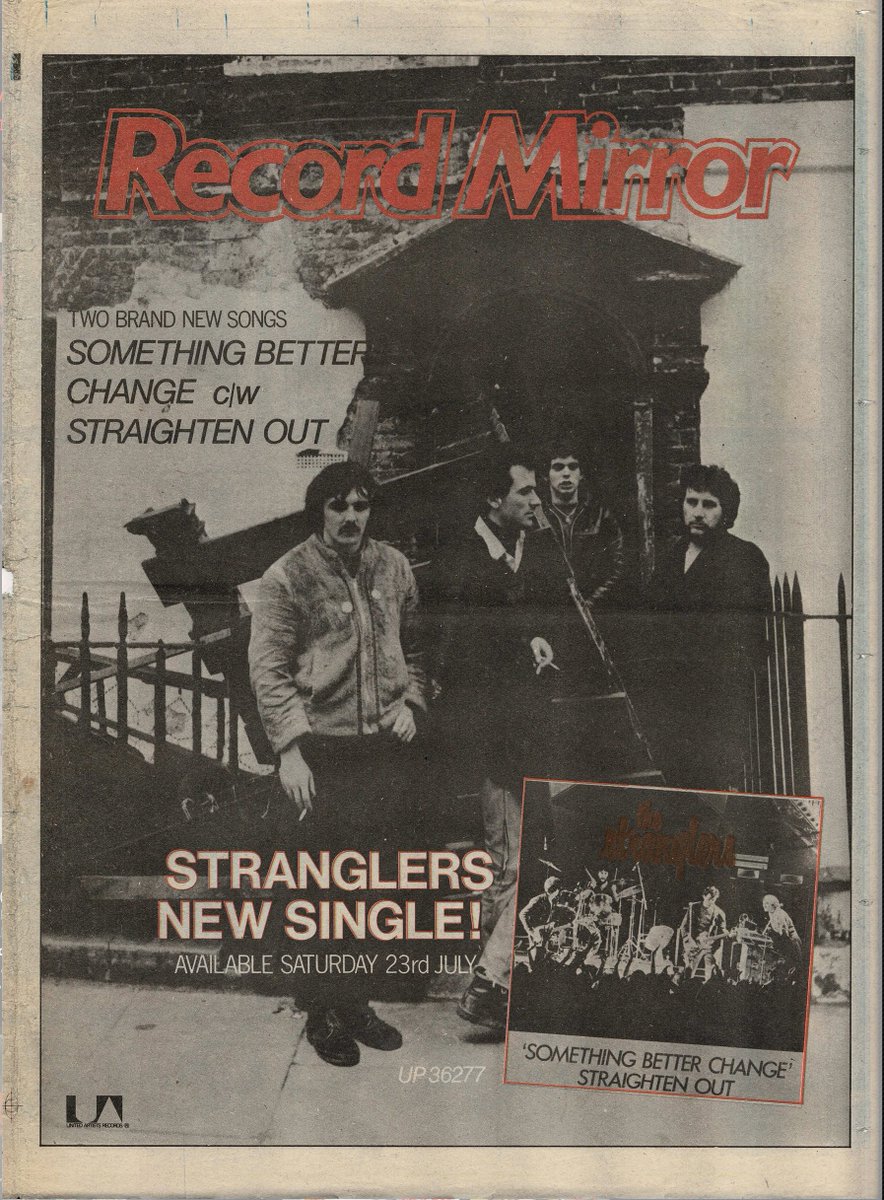 The Stranglers - Something Better Change/Straighten Out Promo Advert - Record Mirror 22nd July, 1977. c/o Auralsculptors #TheStranglers @NewWaveAndPunk