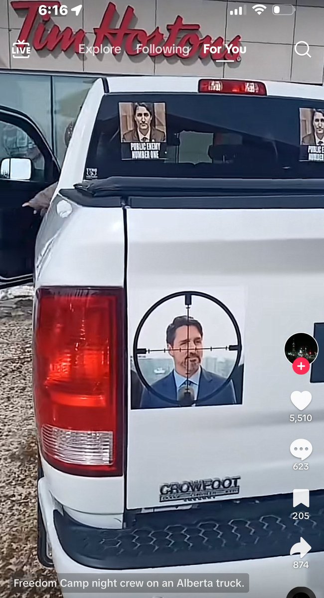 This truck is a gas guzzler. The driver is an idiot and should be arrested. But, it’s the carbon tax that’s making him poorer. Or, maybe, just maybe, Danielle Smith convinced this low IQ Albertan that Trudeau’s 3 cents is worse than her 14 cents a litre. Remarkably stupid people.