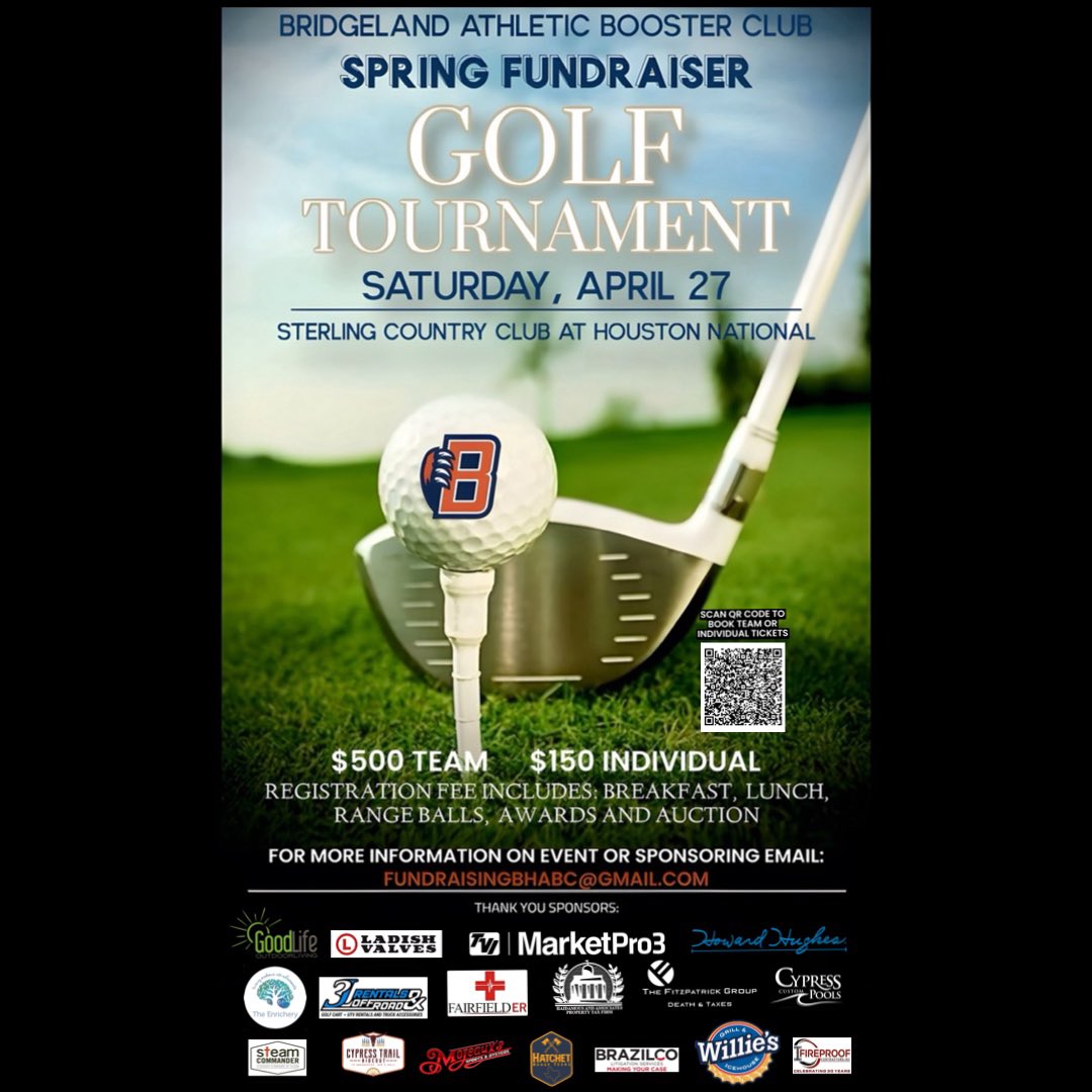 Our Spring Fundraiser Golf Tournament is April 27th!! Deadline to sign up is April 22nd! If you’re ready to enjoy a fun day of golf, great fajitas, mimosas, some Kendra Scott shopping, amazing auction items and more than sign up now! Space is limited! ⛳️✨ eventbrite.com/e/bridgeland-g…