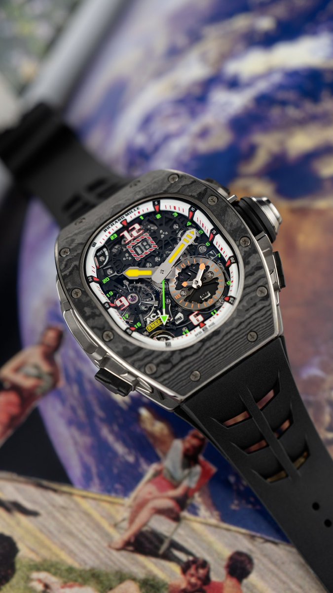 The most complicated watch produced by Richard Mille, comprising over 800 individual components and eleven displays. The RM 62-01 boasts a hard to manufacture vibrating alarm complication, a 5-position function selector and a tourbillon escapement.

#RichardMille #MountStreet