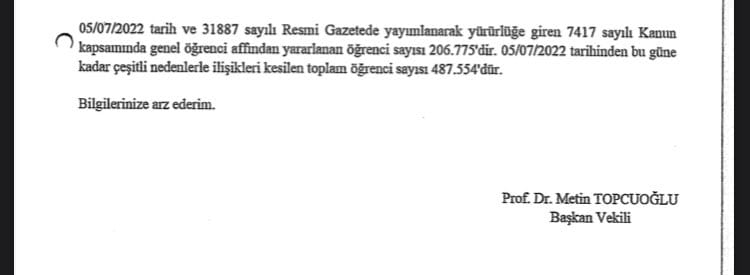 @egitimajansi 05.07.2022-14.11.2023 tarihleri arasında çeşitli nedenlerle ilişikleri kesilen toplam öğrenci sayısı 487.554… #öğrenciaffı #SnCBÖğrenciAffı2024
@RTErdogan @Akparti @erolozvar @YuksekogretimK @prof_mahmutozer @Akparti @MHP_Bilgi @herkesicinCHP @iyiparti