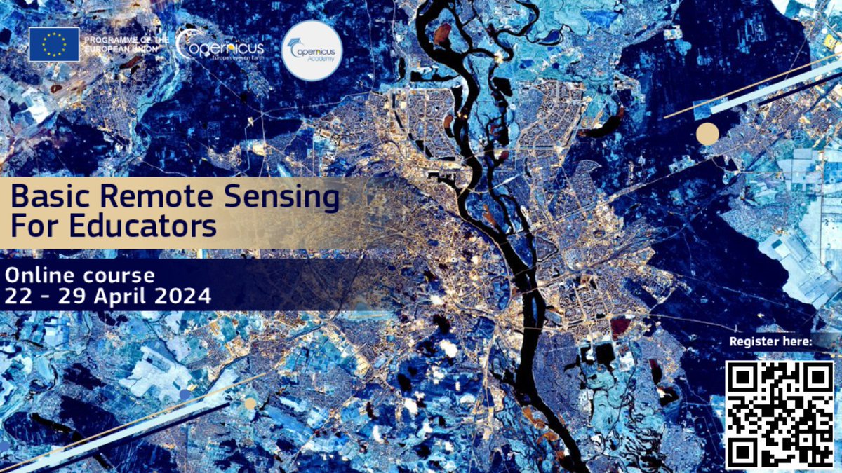 The Junior Academy of Sciences of Ukraine 🇺🇦, a #CopernicusAcademy member, is organising a course on methods for integrating #RemoteSensing tools into study programmes 

Teachers of natural sciences or geography and interested educators are invited to participate!