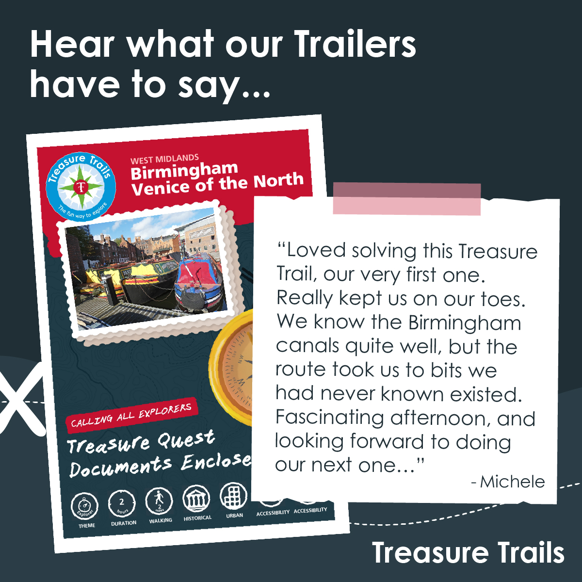 Who knows what you'll find on your next Treasure Trail adventure... 🕵️‍♀️🧭 #birmingham #explore #treasurehunt #treasuretrails