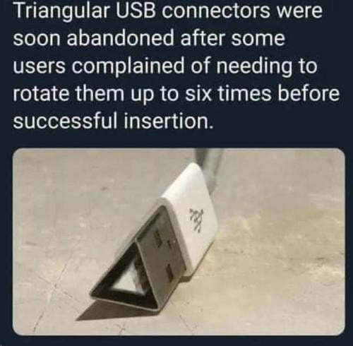 VingTroiSeize's tweet image. No beta-testers found!

#Triangular #USB #connectors