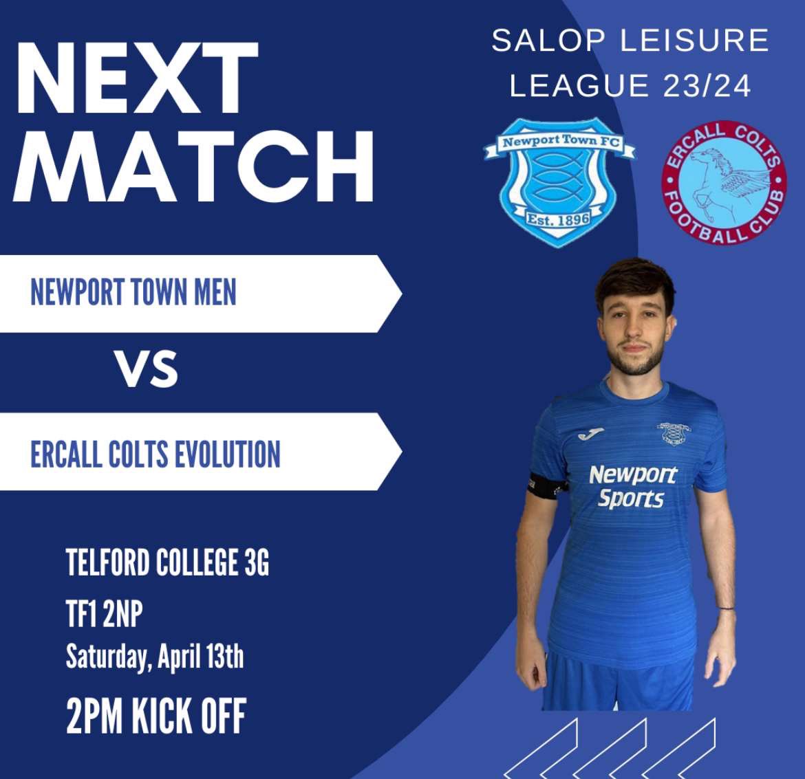 Finally a return to action! With Shuker still waterlogged, tomorrows home game will now be played at TCAT. A big thank you to @ErcallColtsMen for helping to sort the pitch! Come down and support the lads 🐟💙 #UpTheTown #threefishes @NewportTownMens @wtshrewisaway