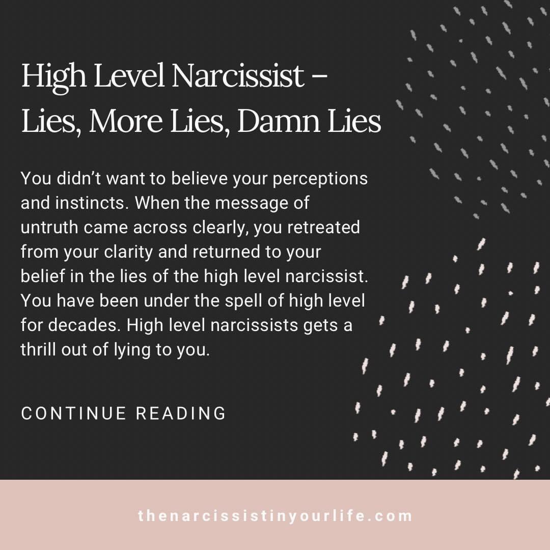You have known for a long time, many Summers and Springs that you partner and spouse was lying to you by commission and omission. tinyurl.com/5hb65w85

#narcissists #narcissist #thenarcissistinyourlife #highlevelnarcissist #narcissisticabuserecovery #narcissism #mentalhealth