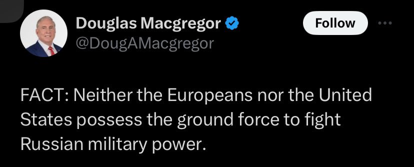 ALSO A FACT: Russian war propagandist Douglas Macgregor takes you for an imbecile