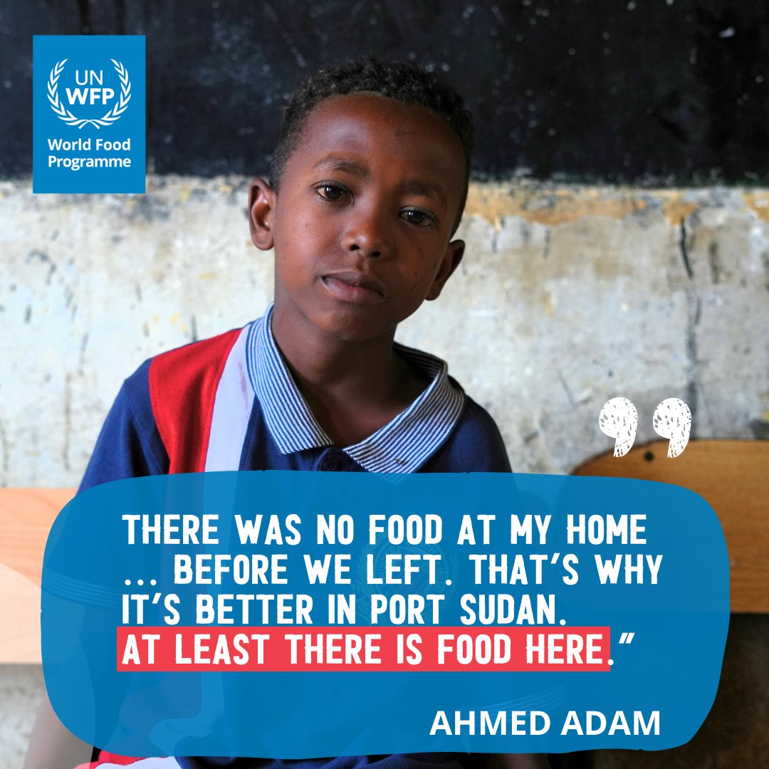 Ahmed Adam is one of millions affected by the year-long conflict in #Sudan Hunger is soaring & getting assistance to ppl who need it is very challenging Meanwhile families like Ahmed's hold onto the hope of peace Read more👉wfp.org/stories/one-ye… #WithSudan #SudanCrisis