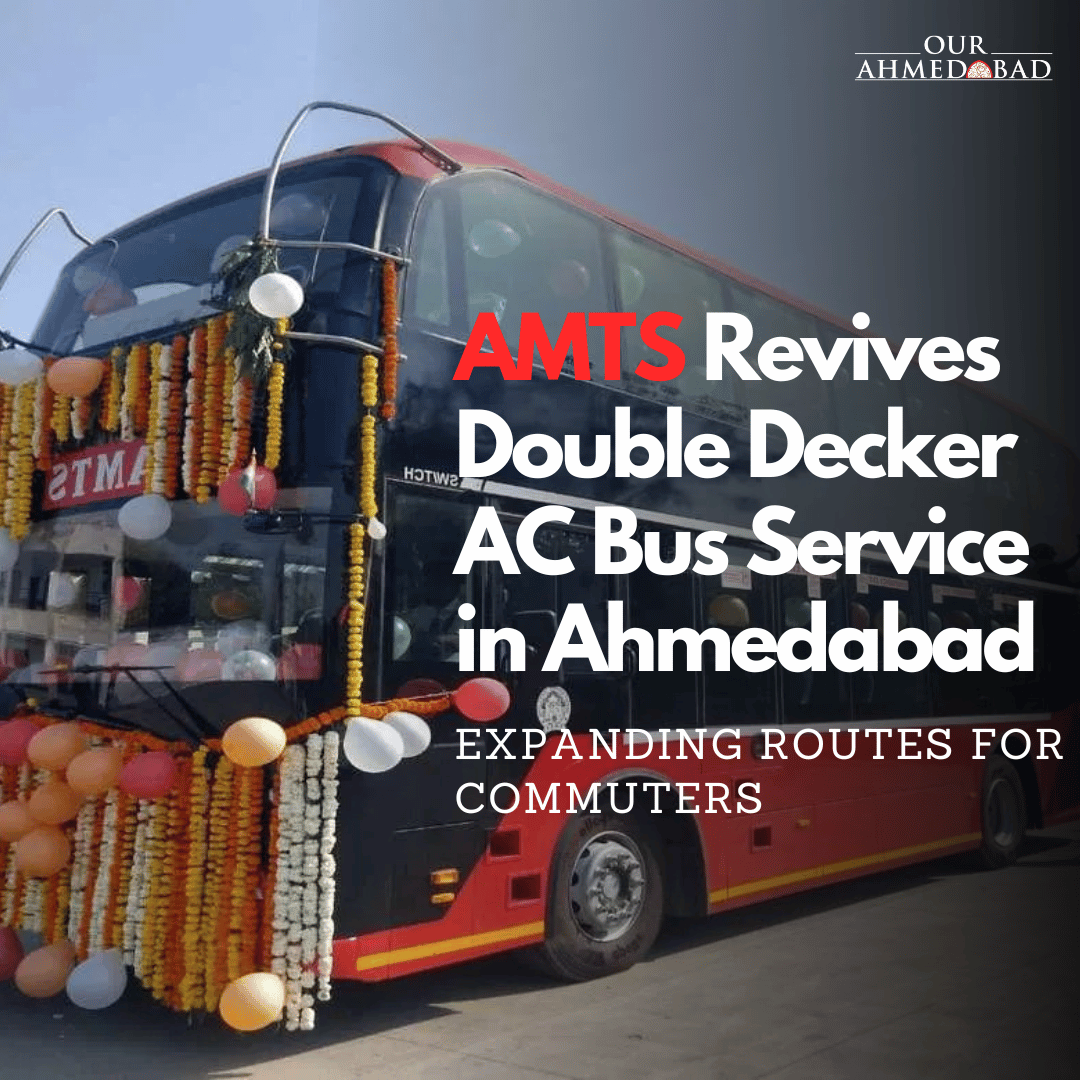 AMTS in Ahmedabad has reintroduced double decker AC buses after years, enhancing commuting options for residents. These buses now operate on four routes: Vasana to Chandkheda, Lal Darwaza to Sheelaj, Naroda to Lambha, and Sarangpur to Singarwa village.