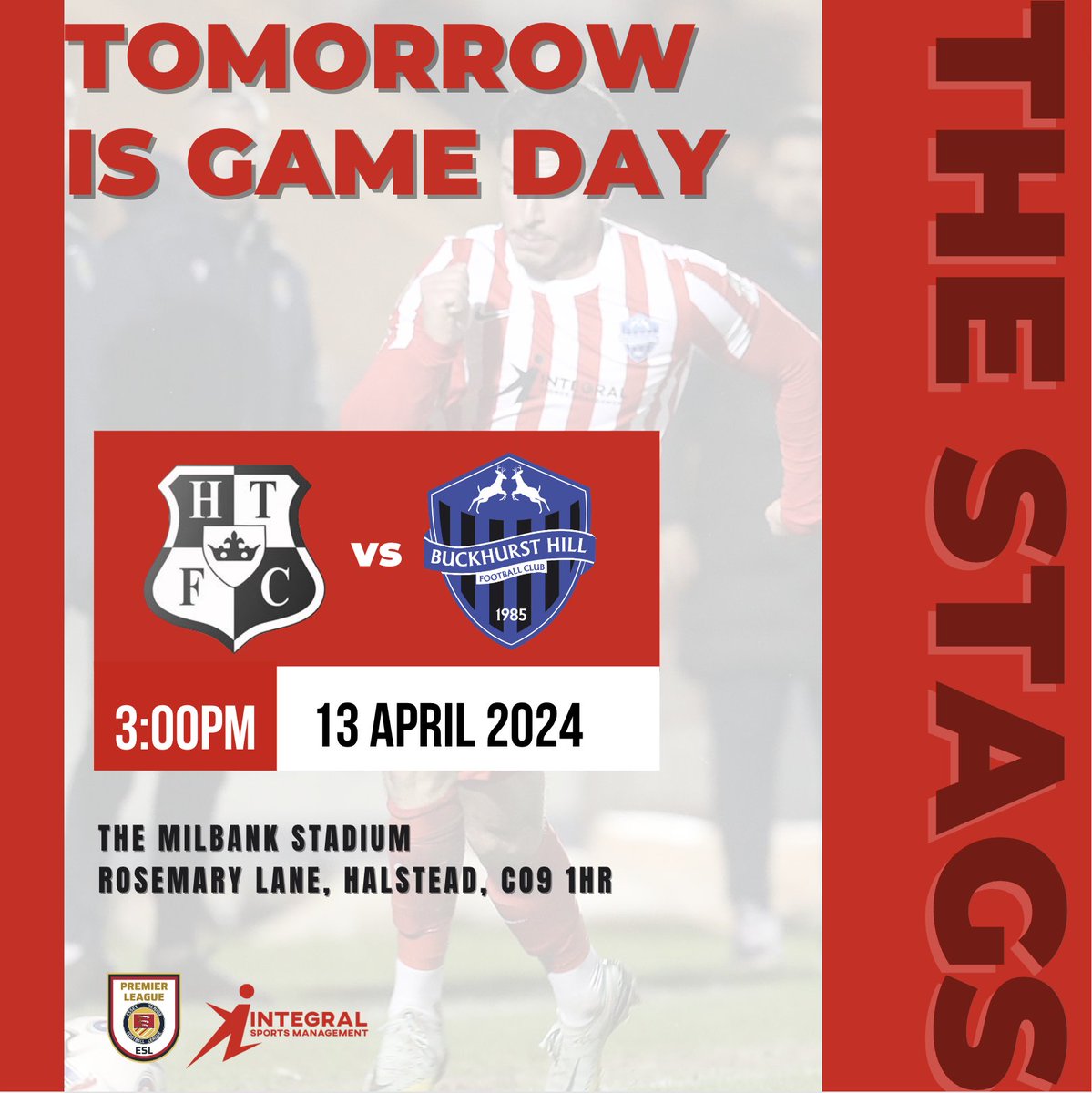 📢Tomorrow is an away day! 🔴 ⚪ ⚽ Let's get on the road with Mark's lads as we look to finish the season strong!💪 #COYStags 🦌