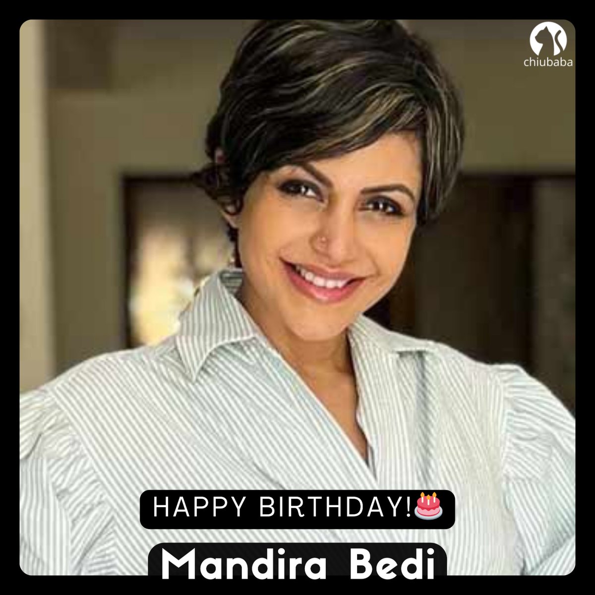 Happy Birthday, @mandirabedi! 🎉🎂 Wishing you a day as vibrant as your spirit. May your journey ahead be filled with laughter, love, and unforgettable moments.#MandiraBedi #BirthdayWishes #BollywoodStar #chiubaba