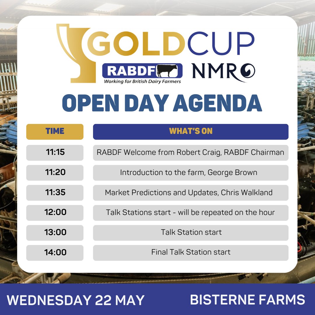 After being crowned the winner of this year’s NMR RABDF Gold Cup, Bisterne Farms look forward to welcoming you to their open day on Wednesday 22 May 2024. This event is free to attend but pre-registration is essential. To book and find more information - rabdf.co.uk/gold-cup-open-…