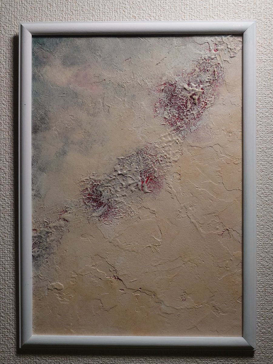 PaintArtNET's tweet image. 漆喰での意匠作品
赤とベージュ