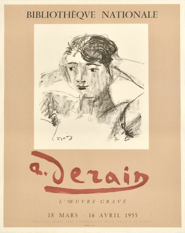 Original #vintage #poster of the day - Bibliotheque Nationale A. Derain L'Oeuvre Grave The Engraved Work National Library Paris 18 March to 16 April (1955) Artist: Andre Derain → antikbar.co.uk/original_vinta… #OTD #Art #Exhibition #France #Museum #Engraving #Fauvism #AndreDerain