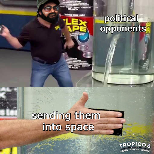 On this #InternationalDayOfHumanSpaceFlight, the Tropican Ministry of Propaganda & Misinformation would like to remind you that the Tropican Moon Landing was NOT a hoax and the moon-colony of political dissidents are all alive and well! 🌑 #Tropico6 – New Frontiers