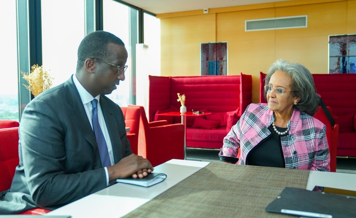 Thank you H.E. @SahleWorkZewde President of @POEthiopia for the substantive exchange at #ICForumCH in Basel. Your clarity, wisdom, courage & leadership are an inspiration. We @InterpeaceTweet stand ready to deepen our work together in advancing durable, more inclusive peace 🕊️