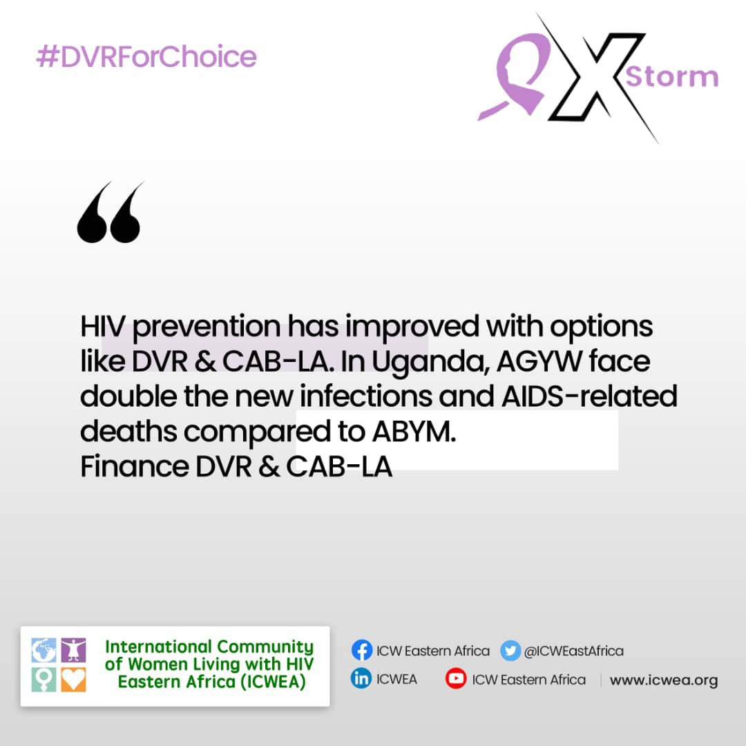 We need the ring and the injectable CABLA. 
 @Aidsfonds @ICWEastAfrica
@UNAIDS 
@GlobalFund 
@PEPFAR
@Jnkengasong
@aidscommission
@HIVpxresearch 
@unwomenuganda
#DVRForChoice
#OptionsForHer
#PreventionByChoice 
#ChoiceManifesto