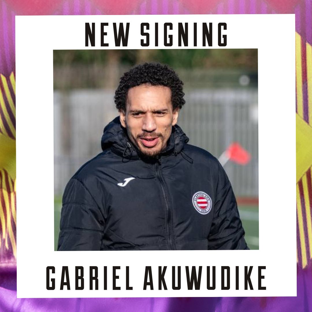 📝 New signing 📝

Former Broxbourne and East Thurrock midfielder Gabriel Akuwudike has signed for the Clapton CFC men's first team.

Older brother of Joel, he made his debut in the win at Park View a few weeks ago.
