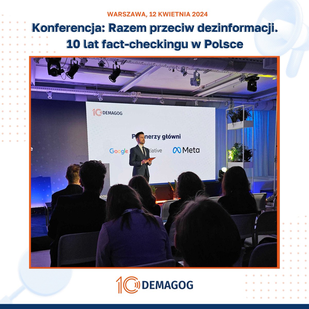 🤝 Partnerami głównymi konferencji „10 lat fact-checkingu w Polsce”, na której świętujemy #10latDemagoga i 2 lata działalności koalicji #RazemPrzeciwDezinformacji są: @Meta & @GoogleNewsInit 📺 Oglądaj transmisję: youtube.com/watch?v=YYm9Kj… #10LatDemagoga #10LatFactCheckingu…