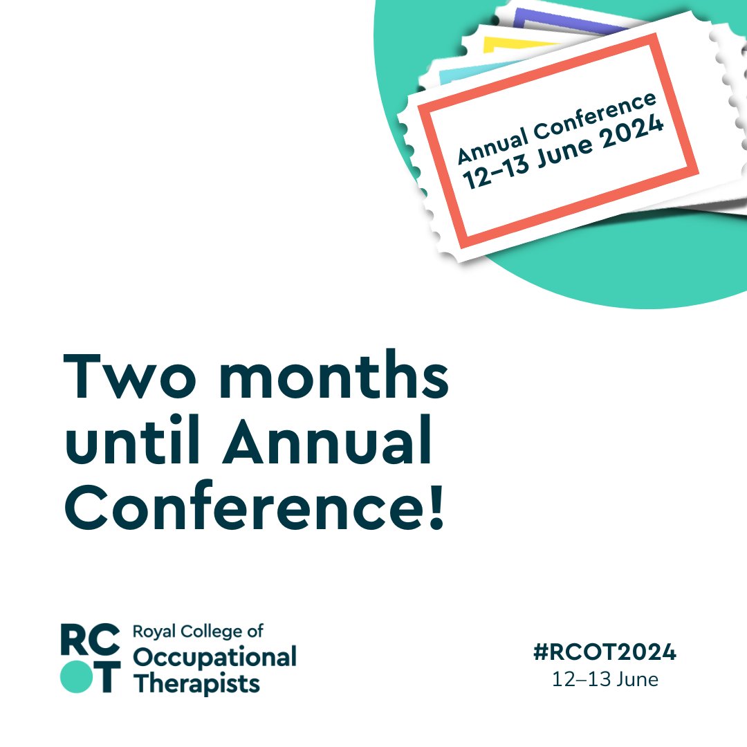 Have you booked your space at the UK’s premier occupational therapy conference? 🤩

In two months, we'll be midway through the first day of #RCOT2024. Bringing together people from across the profession and showcasing occupational therapy, you won't want to miss it!