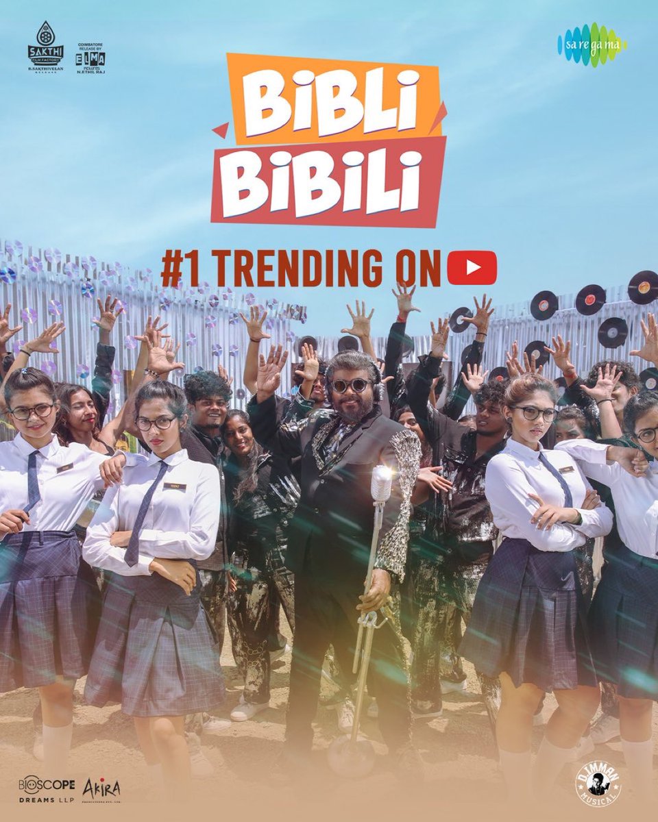 #BibliBibili Song from #Teenz is Trending at #1 in YouTube! 🤩💃🏻

🔗youtu.be/IvV1KY6I3mw?si…

A @immancomposer Musical 🎸
🎙 #Imman @rparthiepan @Arivubeing #Key
✍🏻 #RadhakrishnanParthiban

@k33rthana @GenauRanjith @lramachandran @iYogiBabu @dopgavemic @CVelnambi…