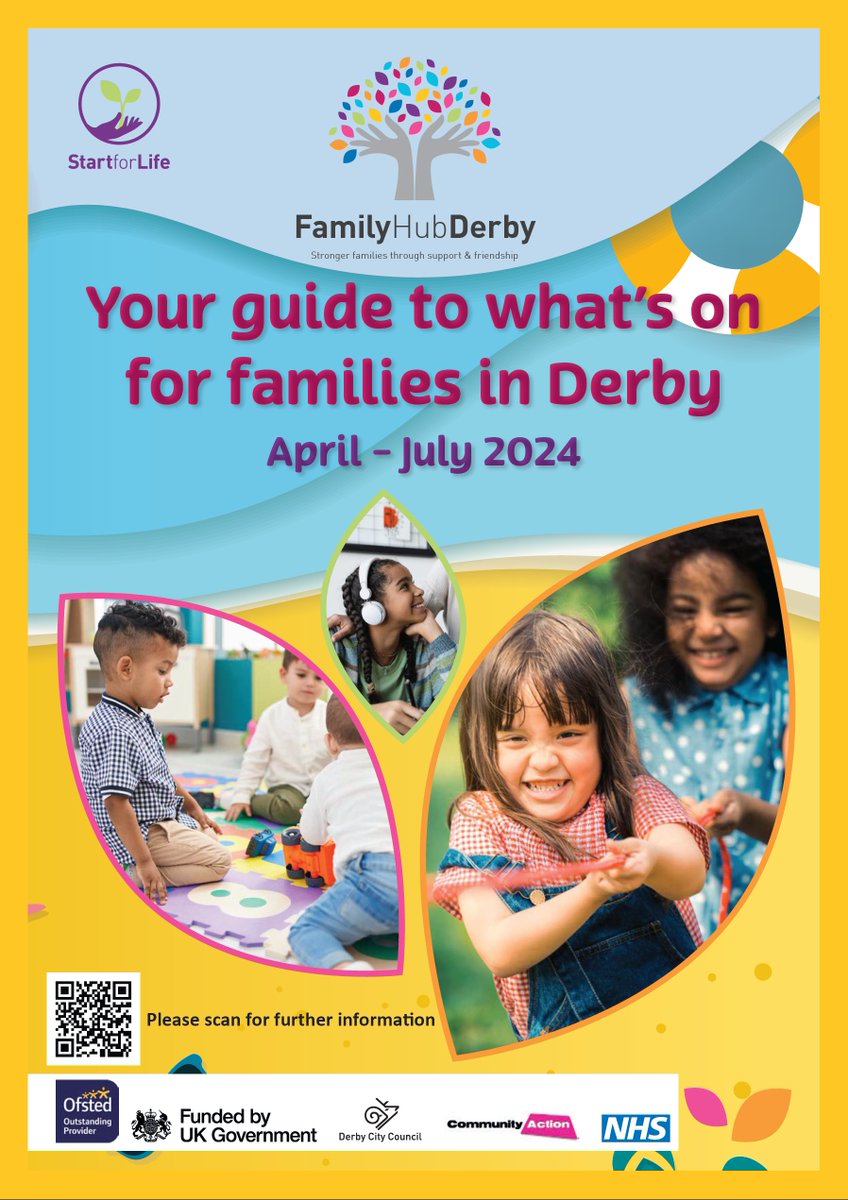 What’s on for families, April - July 2024 Derby’s Family Hubs offer a range of free activities, sessions, advice & support for families & young people aged from 0-19 years & up to 25 for young people with Special Educational Needs & Disabilities. Visit: communityactionderby.org.uk/events/whats-o…