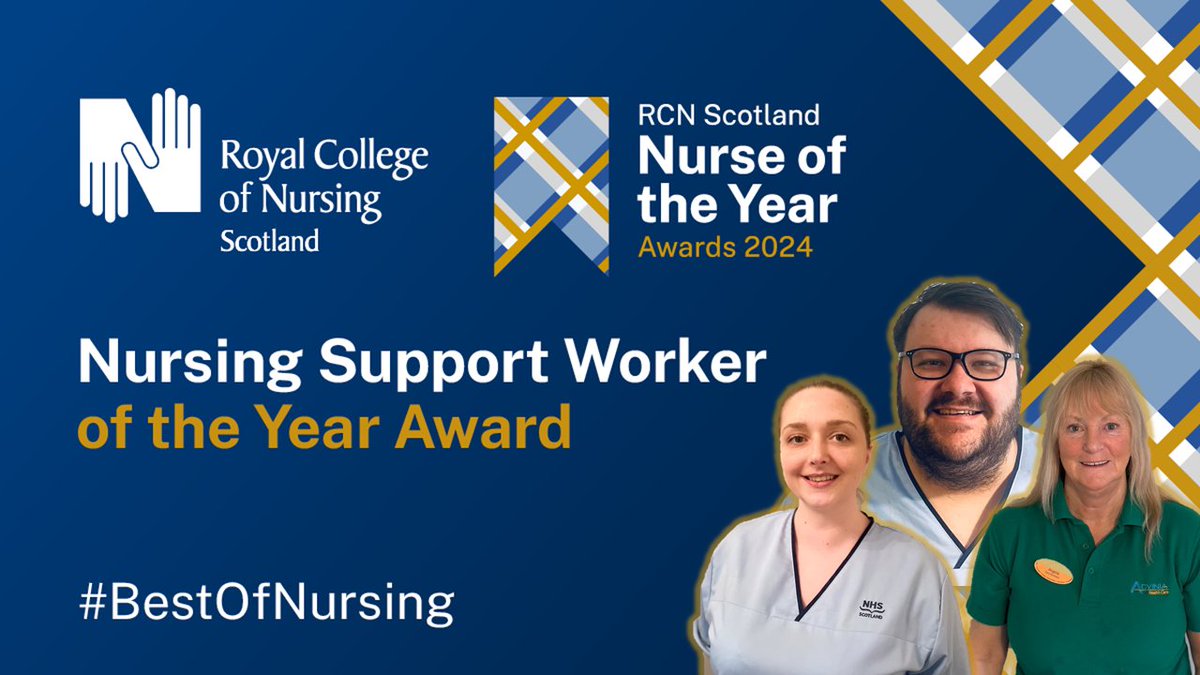 Our finalists in this category have made an outstanding contribution to the care of patients or residents in their nursing support worker role bit.ly/47g38xE @AdviniaHCLtd @NHSGGC @NHSTayside