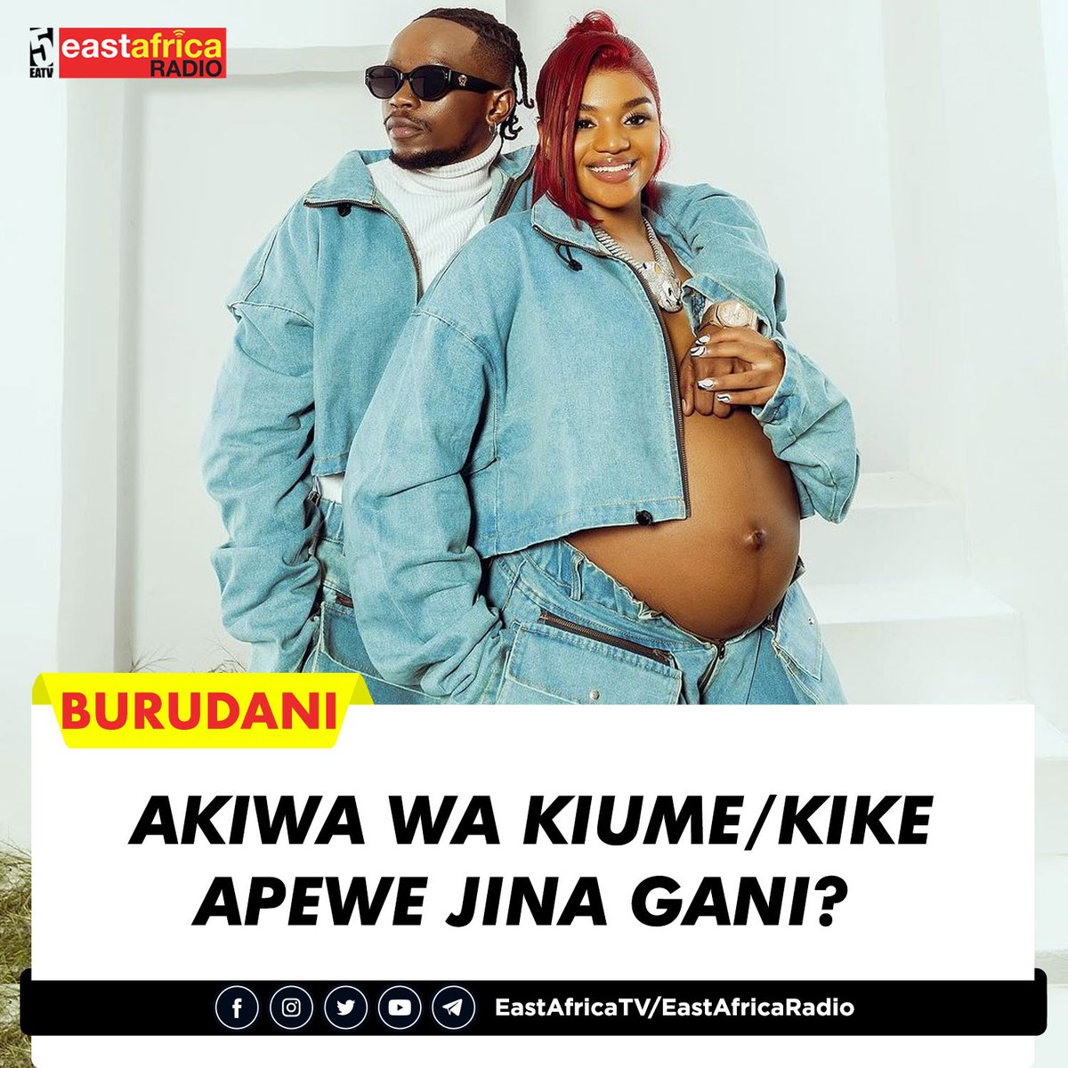 #BURUDANI: Kwenye hizi picha za Marioo @marioo_tz na baby mama wake Paula @therealpaulahkajala (mjamzito), tuambie hapa maoni yako kama mtoto atakuwa wa kiume au wa kike ungependa aitwe jina gani? Cc @rich_msafii @clementthehero #EastAfricaTV #EastAfricaRadio #Marioo #Paula…