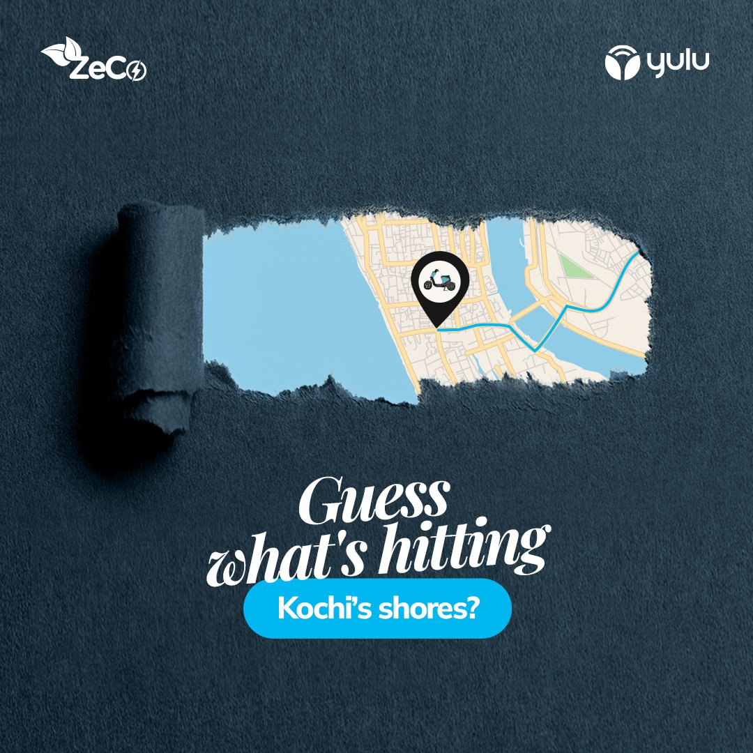 Something exciting is coming your way. Kochi are you ready? 💙 #Yulu #YuluBikes #RideWithYulu #ZecoYuluKochi #YuluKochiMachane #Kochi