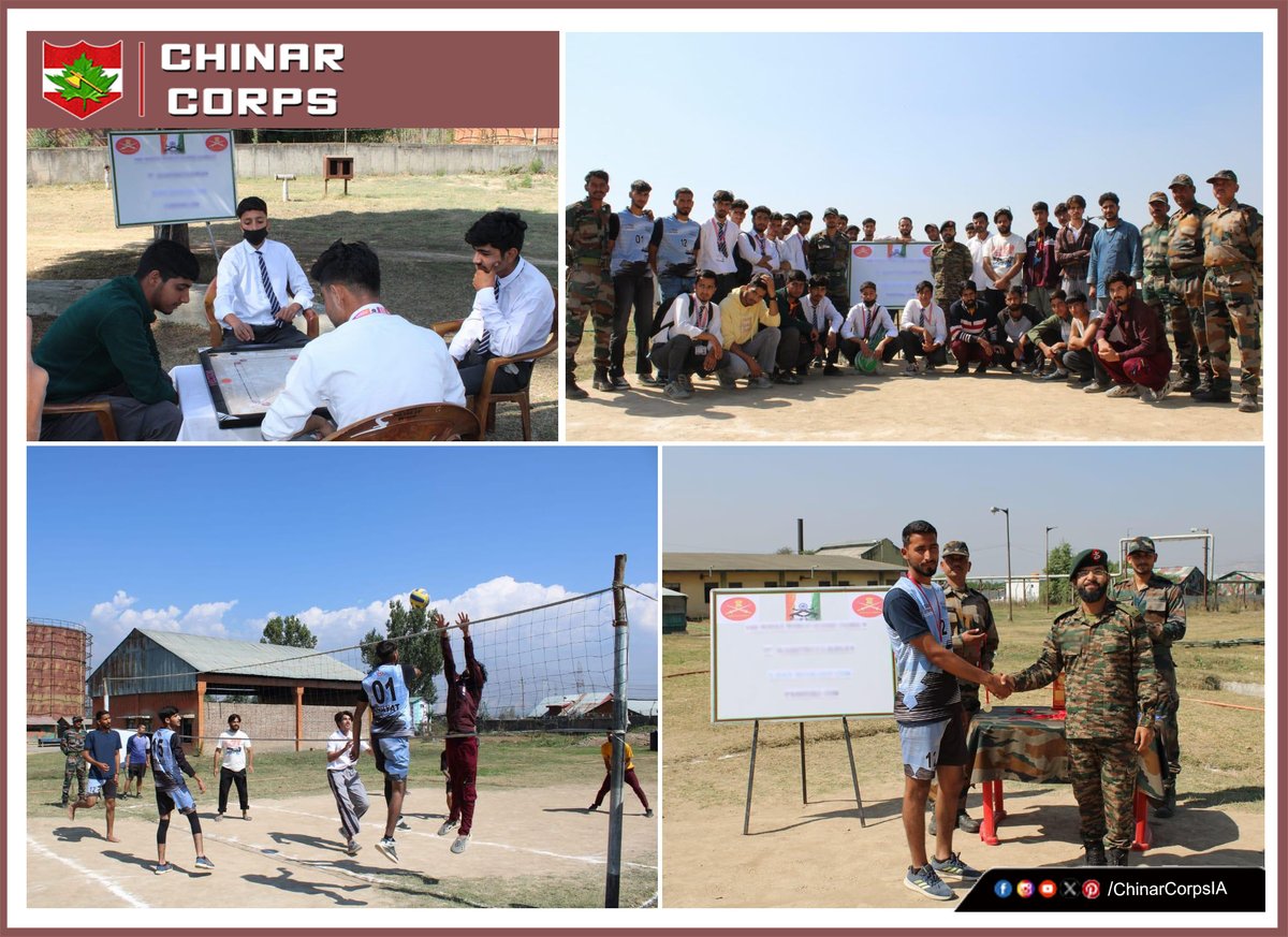 #ChinarWarriors organised a day long interaction and recreational activities for #students of Govt Middle School, Humhama #Budgam. The event was aimed to explore local talent in sports & develop skills in youths to promote teamwork and contribute in nation building. #ChinarCorps…