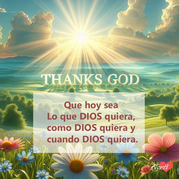 Que hoy sea Lo que DIOS quiera, como DIOS quiera y cuando DIOS quiera…
¡Gracias Dios!
norfipc.com/mensajes-crist…
#GraciasDios