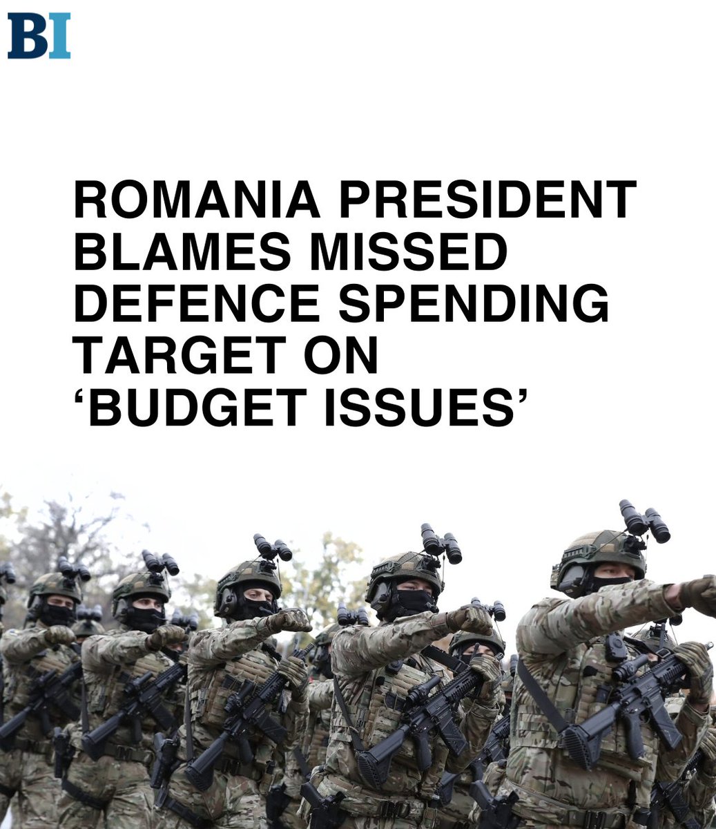 Romanian President Klaus Iohannis named inflation, “budgetary difficulties,” and the global arms crisis among the reasons why Romania did not reach its defense spending target of 2.5 percent of GDP in 2023 and spent only 1.6 percent of GDP. Read more👇 balkaninsight.com/2024/04/12/rom…